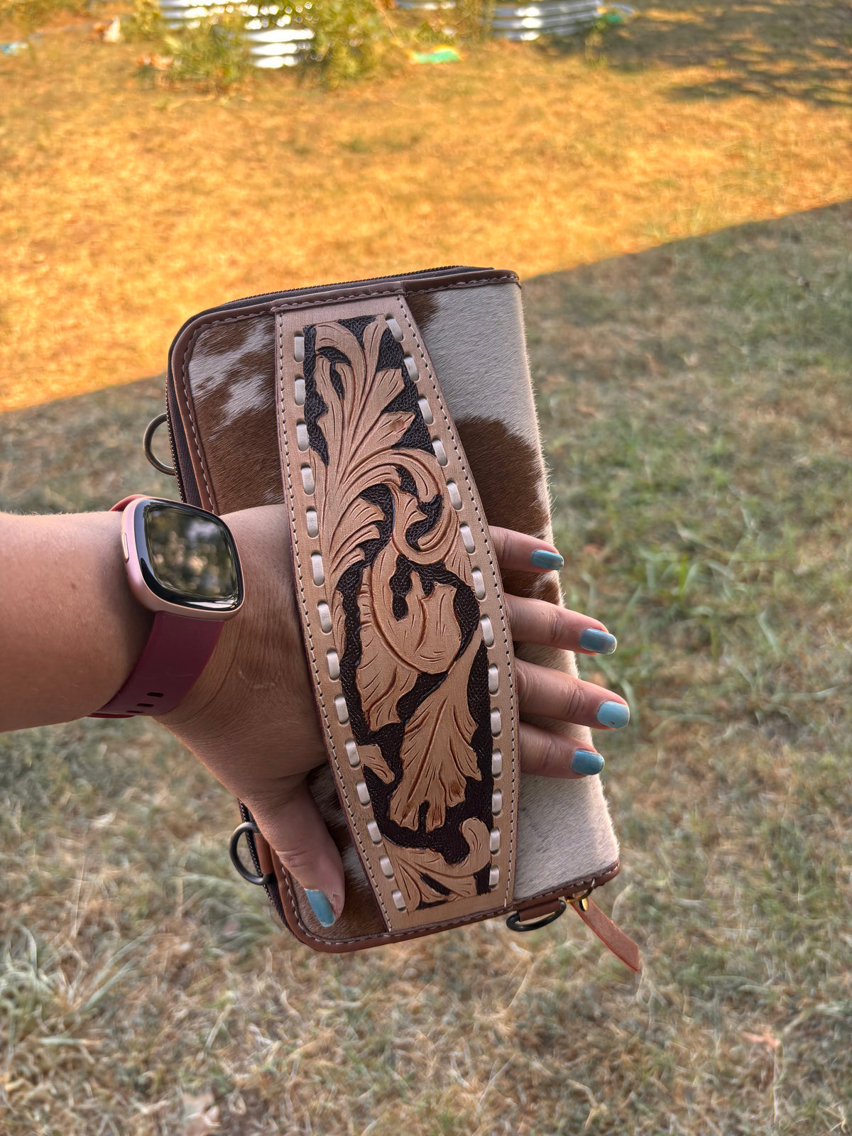 Leather clutch wallet