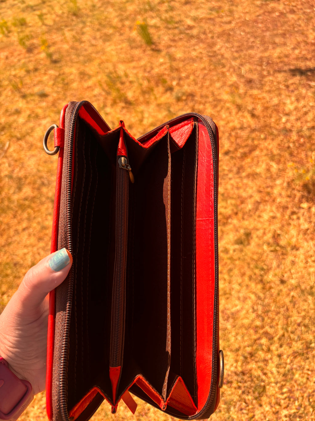 Leather clutch wallet