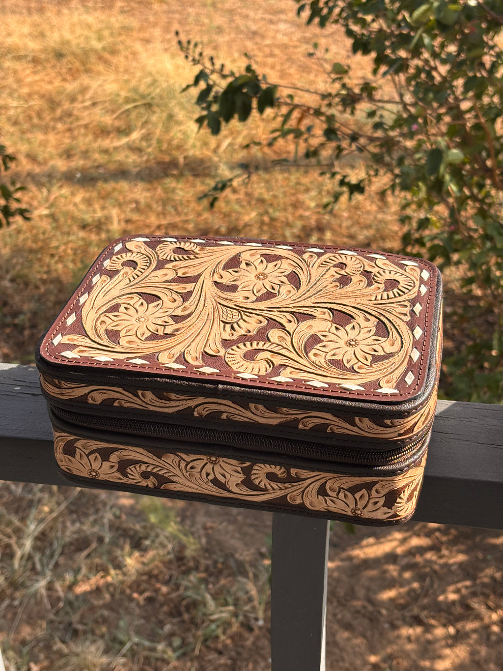 Tooled jewelry box