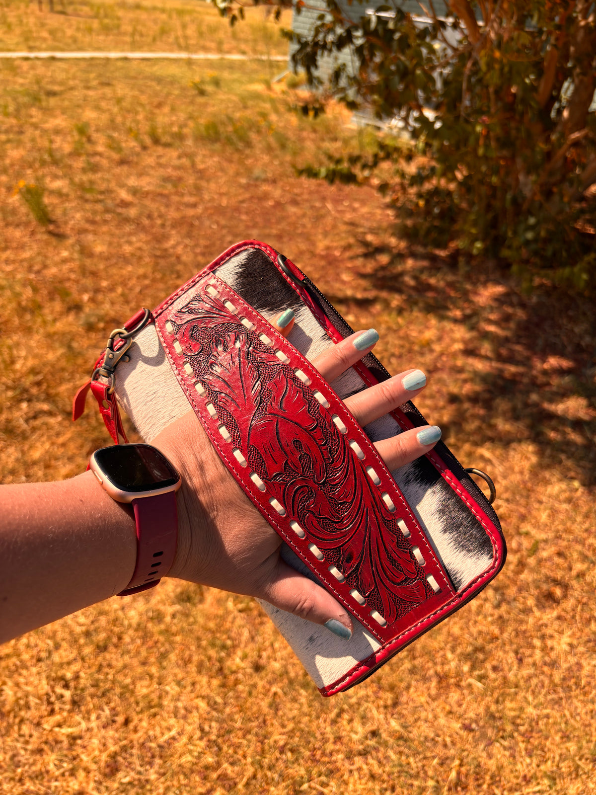 Leather clutch wallet